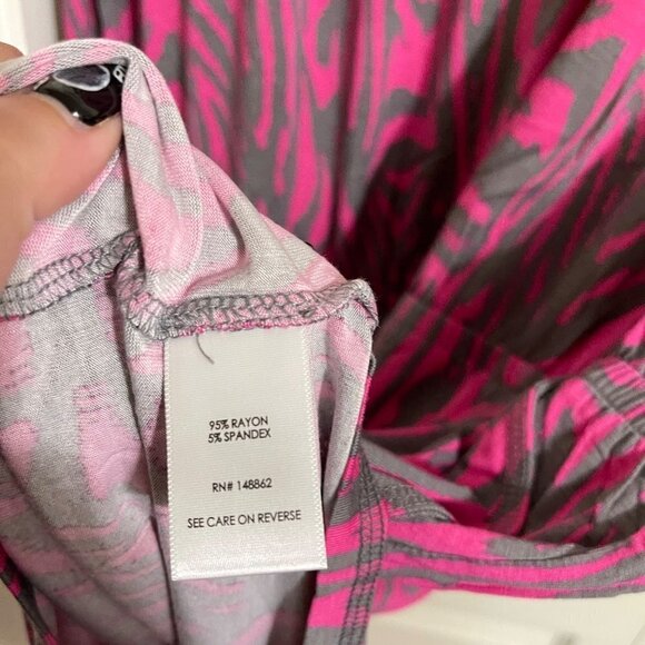 Torrid Womens NWT Zebra Stripe Pink Sleep Soft Elastic Waist Lounge Romper 3X - Picture 7 of 9